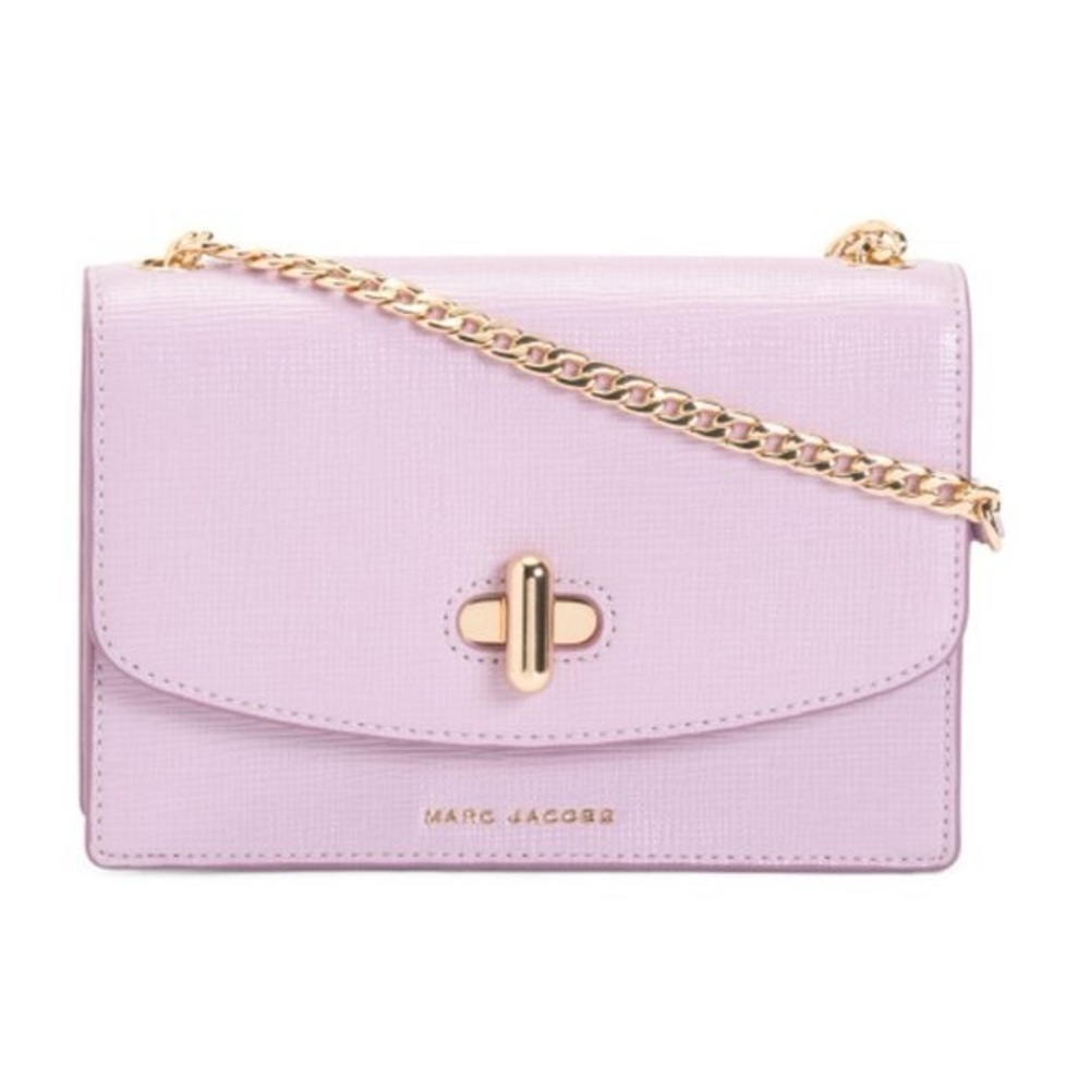 Marc Jacobs The Turnlock Lavender Leather Crossbody Bag Syrah